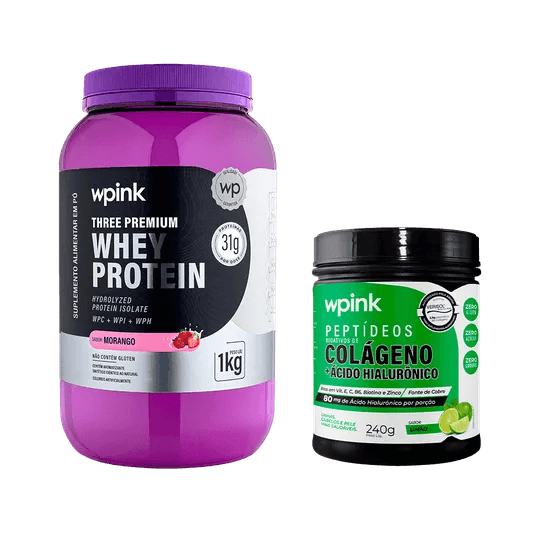 Whey protein morango + colágeno limão - wp